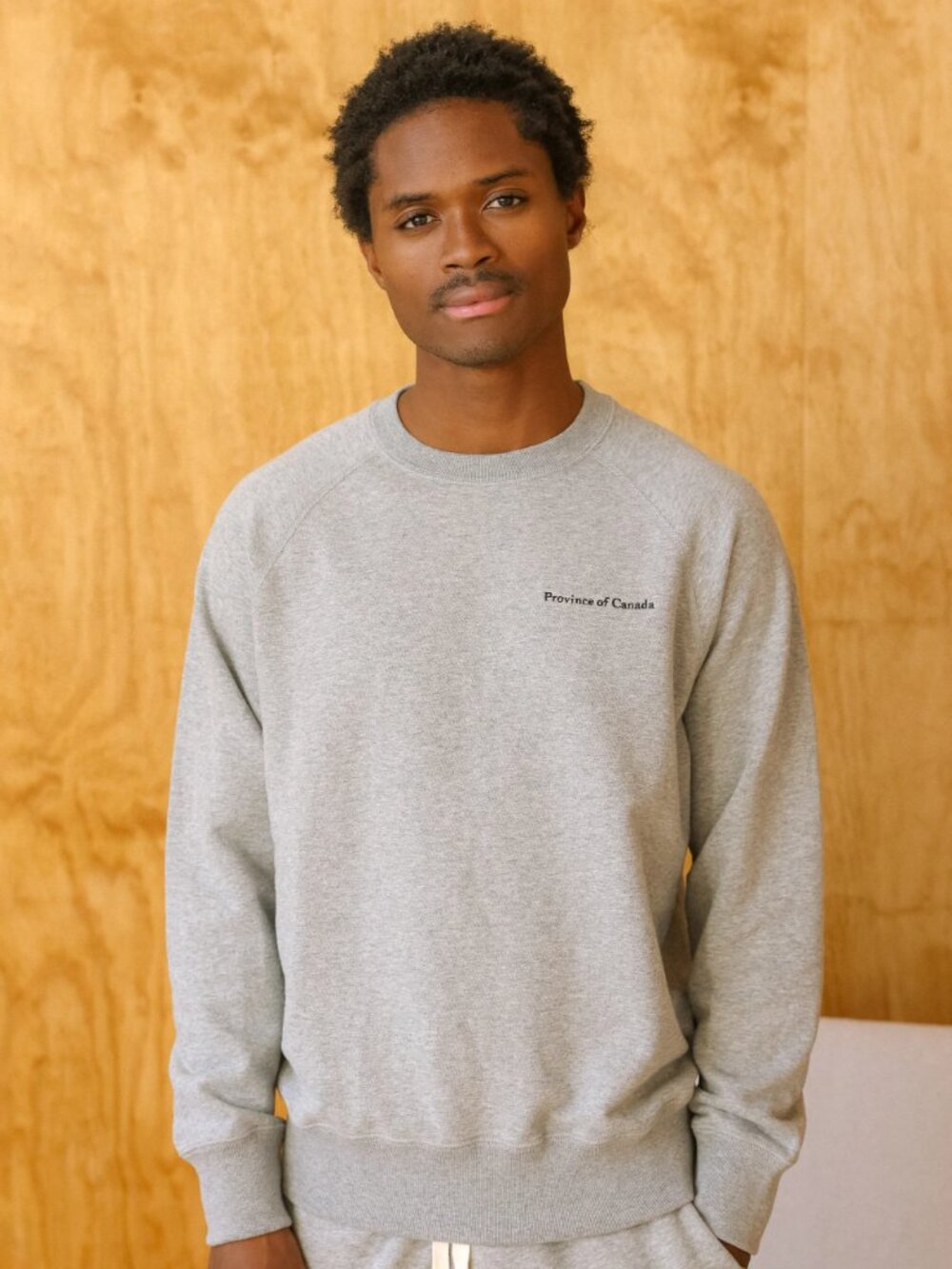 PROVINCE OF CANADA Heather Grey 100% Cotton Terry Crew Neck Sweatshirt, Size M
